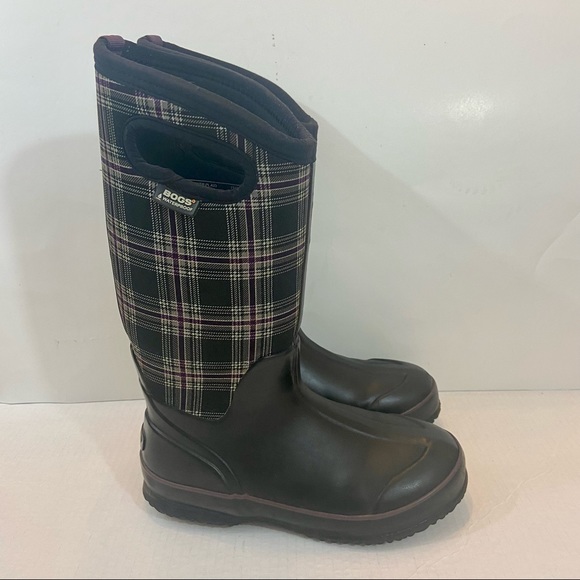Bogs Shoes - Bogs Women's Classic Winter Plaid Tall Winter Snow Boot ** Size 7